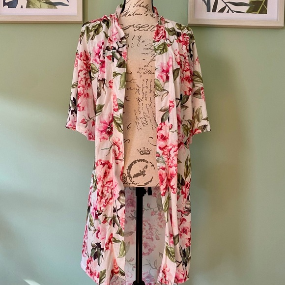 Floral Pink Women's Robe One Size - Picture 6 of 7